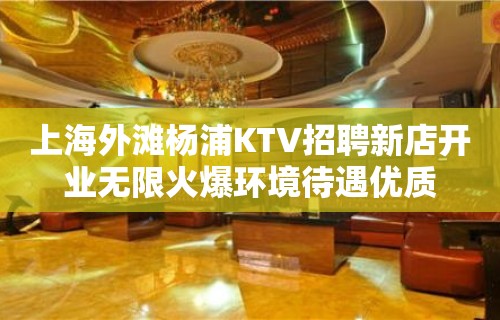 上海外滩杨浦KTV招聘新店开业无限火爆环境待遇优质