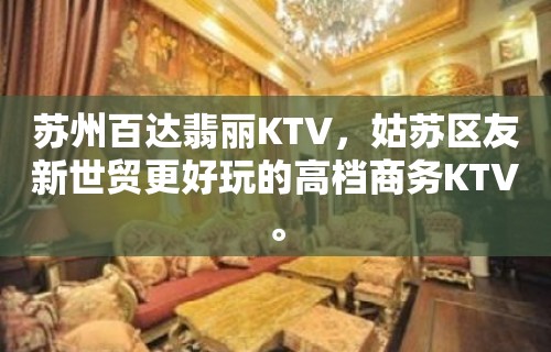 苏州百达翡丽KTV，姑苏区友新世贸更好玩的高档商务KTV。