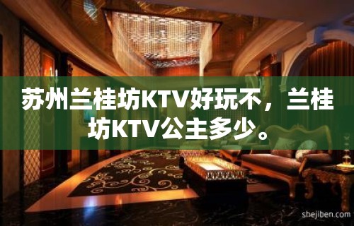 苏州兰桂坊KTV好玩不，兰桂坊KTV公主多少。