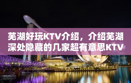 芜湖好玩KTV介绍，介绍芜湖深处隐藏的几家超有意思KTV