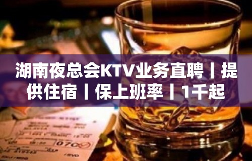 湖南夜总会KTV业务直聘丨提供住宿丨保上班率丨1千起