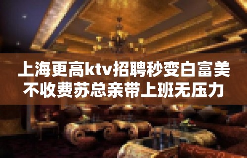 上海更高ktv招聘秒变白富美不收费苏总亲带上班无压力