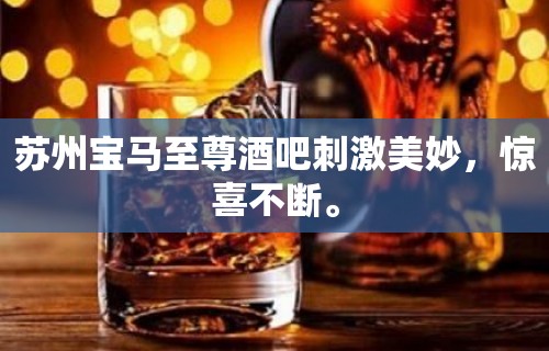 苏州宝马至尊酒吧刺激美妙，惊喜不断。