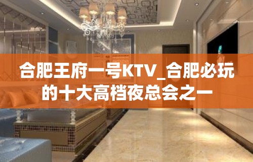 合肥王府一号KTV_合肥必玩的十大高档夜总会之一