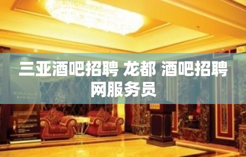 三亚酒吧招聘 龙都 酒吧招聘网服务员