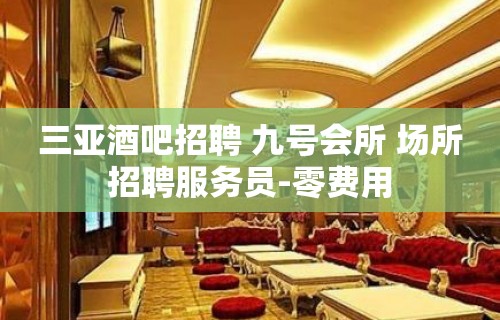 三亚酒吧招聘 九号会所 场所招聘服务员-零费用