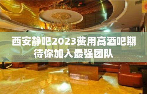 西安静吧2023费用高酒吧期待你加入最强团队