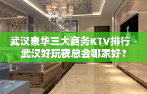 武汉豪华三大商务KTV排行－武汉好玩夜总会哪家好？