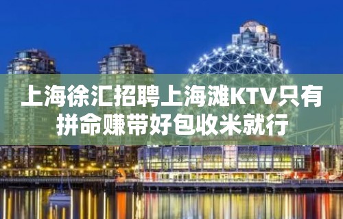 上海徐汇招聘上海滩KTV只有拼命赚带好包收米就行