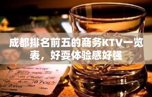 成都排名前五的商务KTV一览表，好耍体验感好强