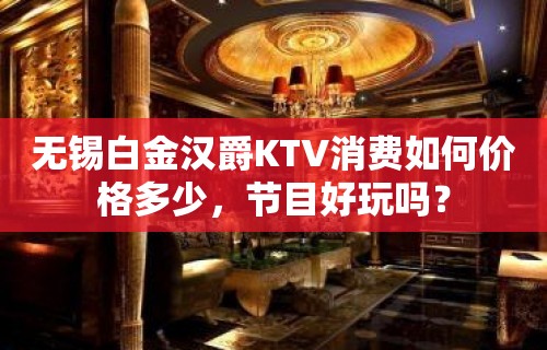 无锡白金汉爵KTV消费如何价格多少，节目好玩吗？