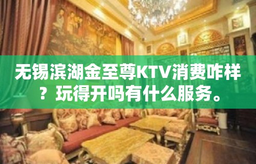 无锡滨湖金至尊KTV消费咋样？玩得开吗有什么服务。