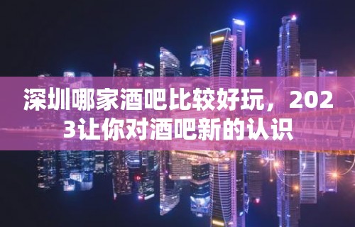 深圳哪家酒吧比较好玩，2023让你对酒吧新的认识