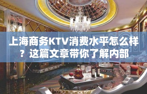 上海商务KTV消费水平怎么样？这篇文章带你了解内部