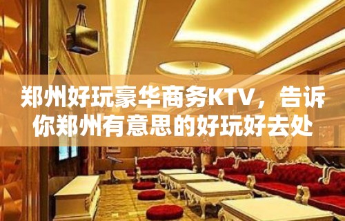 郑州好玩豪华商务KTV，告诉你郑州有意思的好玩好去处