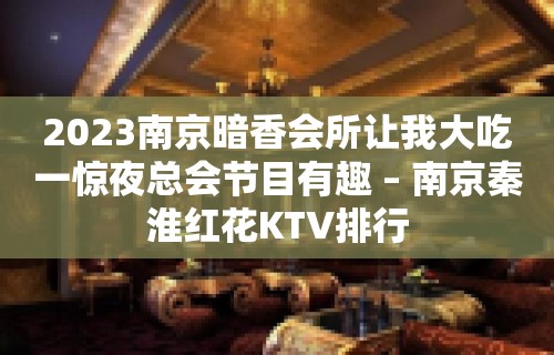 2023南京暗香会所让我大吃一惊夜总会节目有趣 – 南京秦淮红花KTV排行