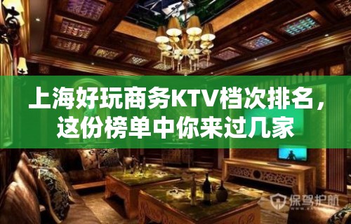 上海好玩商务KTV档次排名，这份榜单中你来过几家