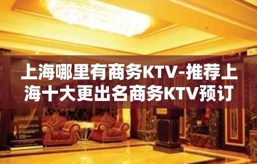 上海哪里有商务KTV-推荐上海十大更出名商务KTV预订