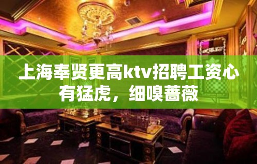 上海奉贤更高ktv招聘工资心有猛虎，细嗅蔷薇