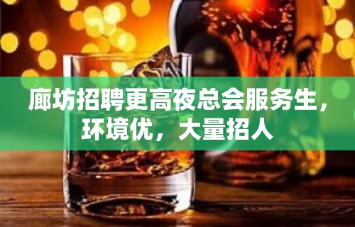 廊坊招聘更高夜总会服务生，环境优，大量招人