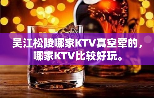 吴江松陵哪家KTV真空荤的，哪家KTV比较好玩。