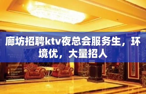 廊坊招聘ktv夜总会服务生，环境优，大量招人