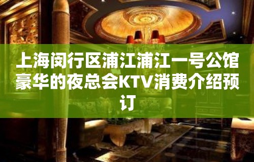 上海闵行区浦江浦江一号公馆豪华的夜总会KTV消费介绍预订