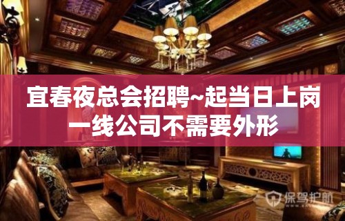 宜春夜总会招聘~起当日上岗一线公司不需要外形