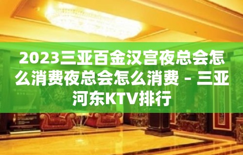 2023三亚百金汉宫夜总会怎么消费夜总会怎么消费 – 三亚河东KTV排行