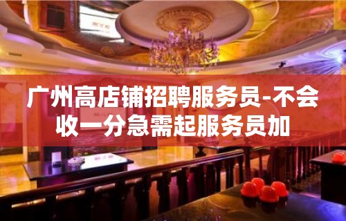 广州高店铺招聘服务员-不会收一分急需起服务员加