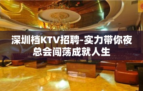 深圳档KTV招聘-实力带你夜总会闯荡成就人生