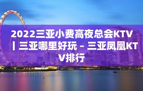 2022三亚小费高夜总会KTV丨三亚哪里好玩 – 三亚凤凰KTV排行