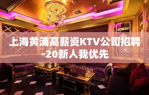 上海黄浦高薪资KTV公司招聘-20新人我优先