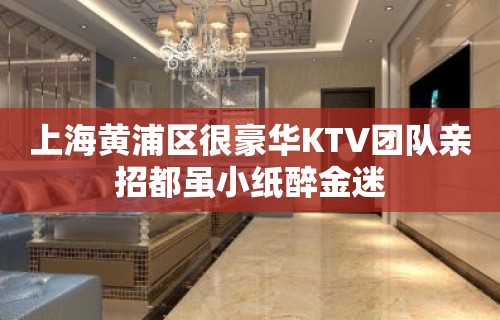 上海黄浦区很豪华KTV团队亲招都虽小纸醉金迷