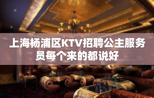 上海杨浦区KTV招聘公主服务员每个来的都说好