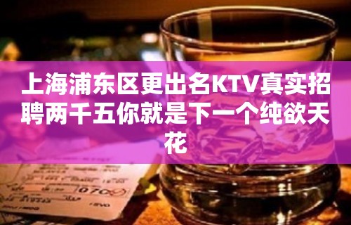 上海浦东区更出名KTV真实招聘两千五你就是下一个纯欲天花