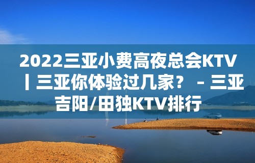 2022三亚小费高夜总会KTV丨三亚你体验过几家？ – 三亚吉阳/田独KTV排行