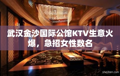 武汉金沙国际公馆KTV生意火爆，急招女性数名