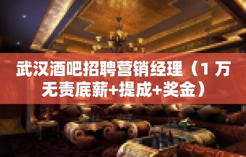 武汉酒吧招聘营销经理（1 万无责底薪+提成+奖金）