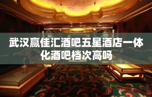 武汉赢佳汇酒吧五星酒店一体化酒吧档次高吗