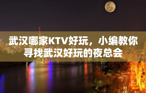 武汉哪家KTV好玩，小编教你寻找武汉好玩的夜总会