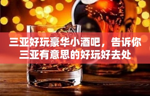 三亚好玩豪华小酒吧，告诉你三亚有意思的好玩好去处