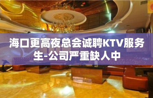 海口更高夜总会诚聘KTV服务生-公司严重缺人中