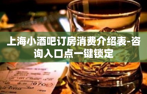 上海小酒吧订房消费介绍表-咨询入口点一键锁定