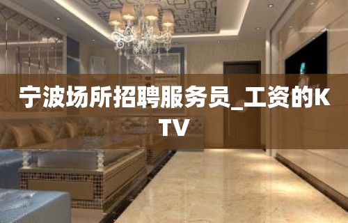 宁波场所招聘服务员_工资的KTV