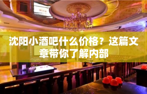 沈阳小酒吧什么价格？这篇文章带你了解内部