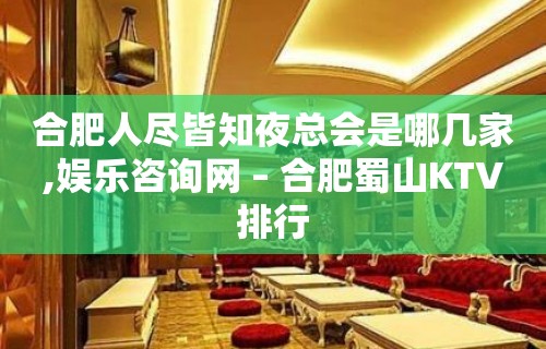 合肥人尽皆知夜总会是哪几家,娱乐咨询网 – 合肥蜀山KTV排行