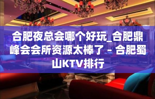 合肥夜总会哪个好玩_合肥鼎峰会会所资源太棒了 – 合肥蜀山KTV排行