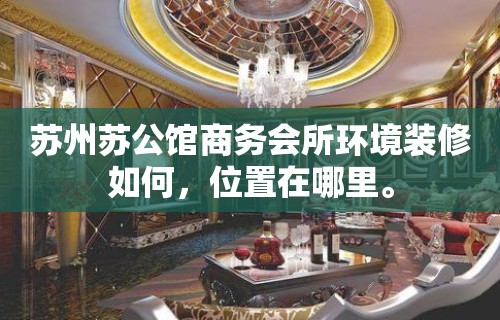 苏州苏公馆商务会所环境装修如何，位置在哪里。