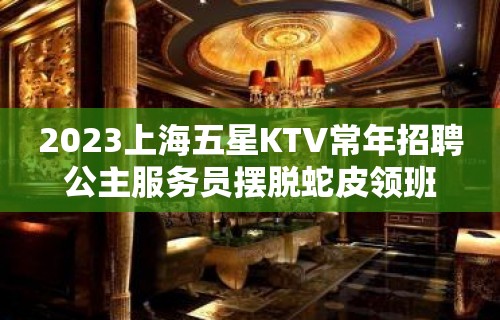 2023上海五星KTV常年招聘公主服务员摆脱蛇皮领班